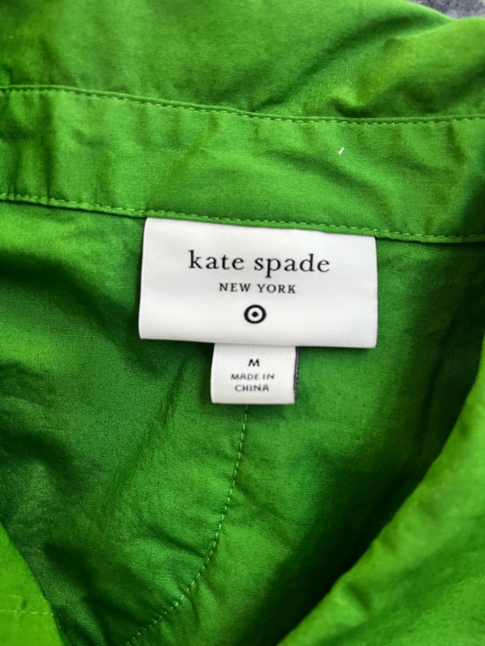 Kate Spade x Target Green Ruffle-Trim Button-Front Midi Dress - Picture 2 of 5